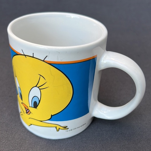 Vintage (1999) Warner Bros. Looney Tunes Tweety Bird Gibson Mug 8-10 oz Cup - Picture 3 of 7